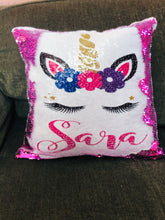 Load image into Gallery viewer, Diva’s Designs 252 Sequin Photo Pillow
