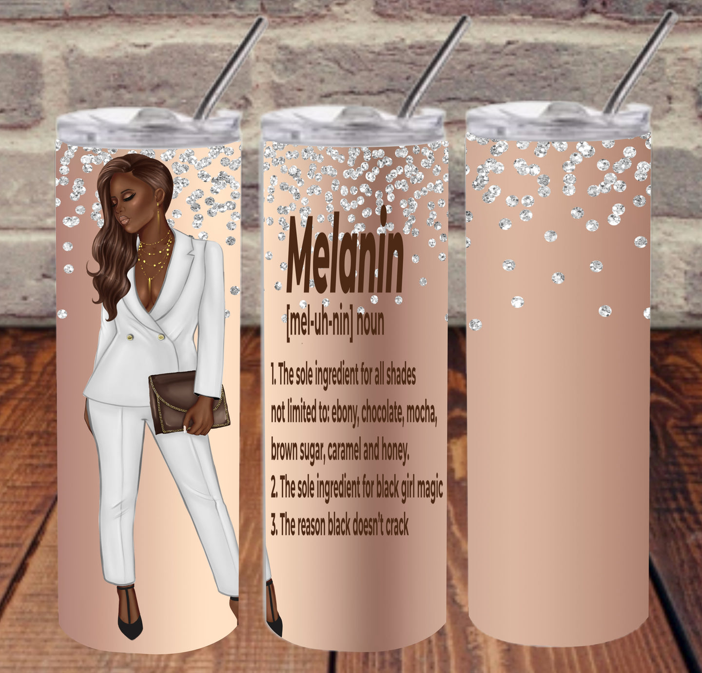 Diva's Designs 252 Melanin 20 oz Tumbler